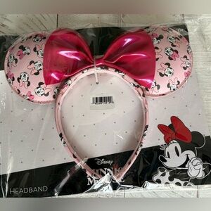 Disney Pink Minnie Mouse Bow Ear Headband